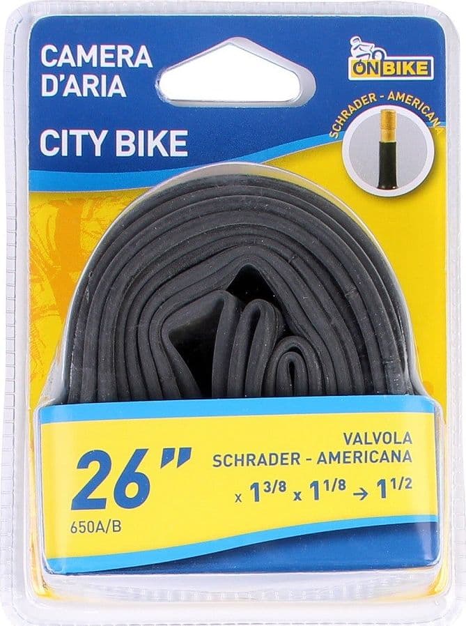 CAMERA ARIA BICI 26" 650A/B X1 3/8 X1 1/8 1 1/2 VALVOLA SCHRADER AMERICANA 3262 - 3