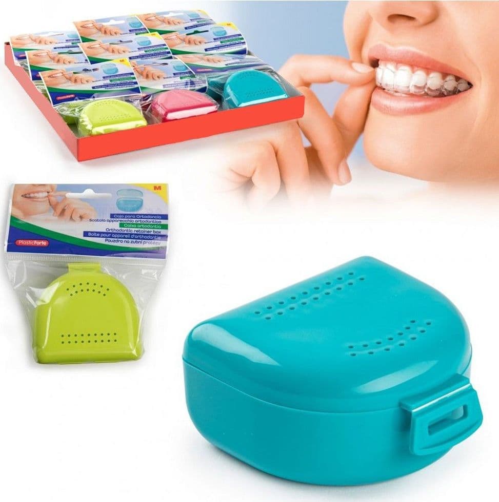 SCATOLA BOX CONTENITORE PER APPARECCHIO DENTI ORTODONTICO N2 BITE MEDIO 12636