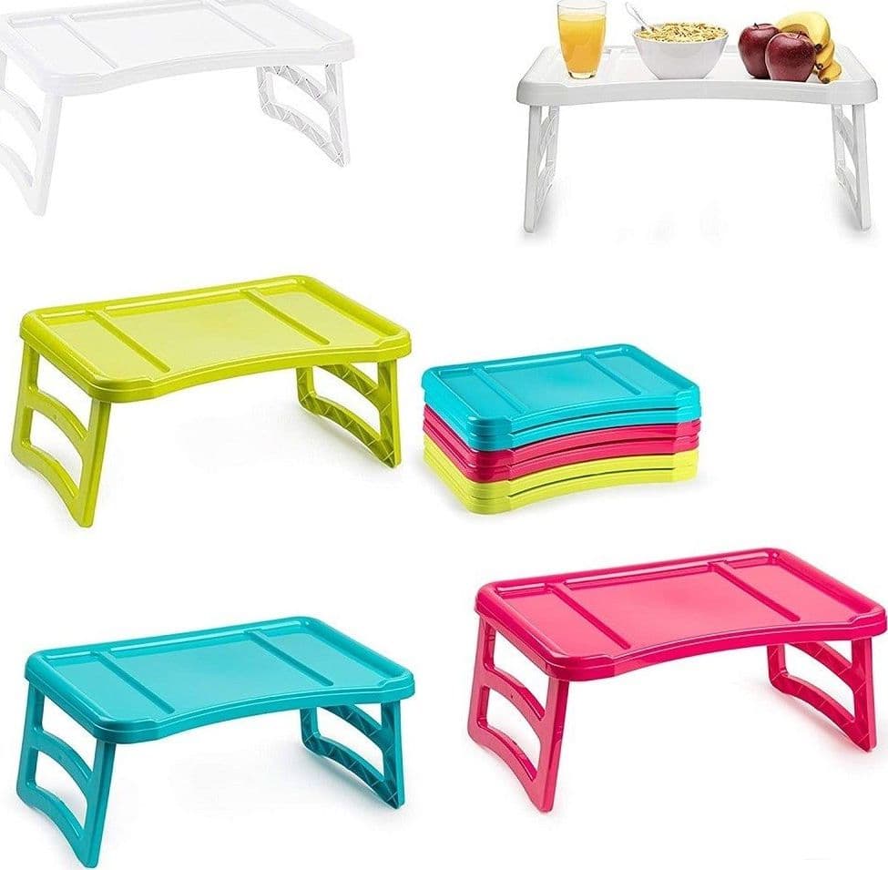 VASSOIO TAVOLO TAVOLINO DA LETTO PIEGHEVOLE DIVANO IN PLASTICA COLORATA 119211A - 4