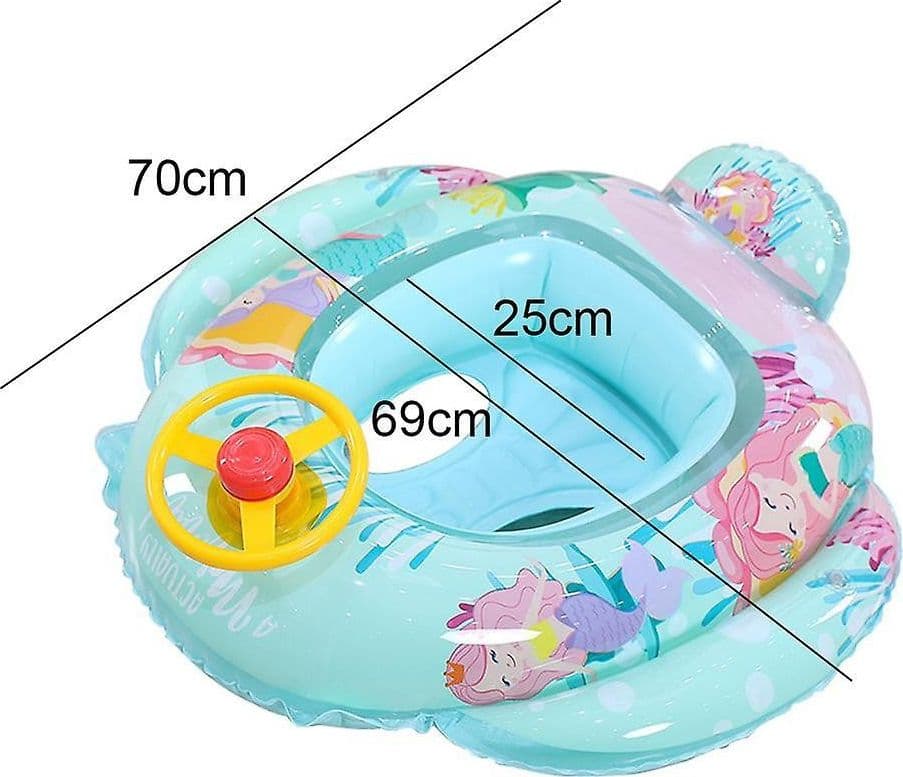 SALVAGENTE GONFIABILE BAMBINI MARE CON MUTANDINA E SCHIENALE 70 CM VERDE MARINO - 4