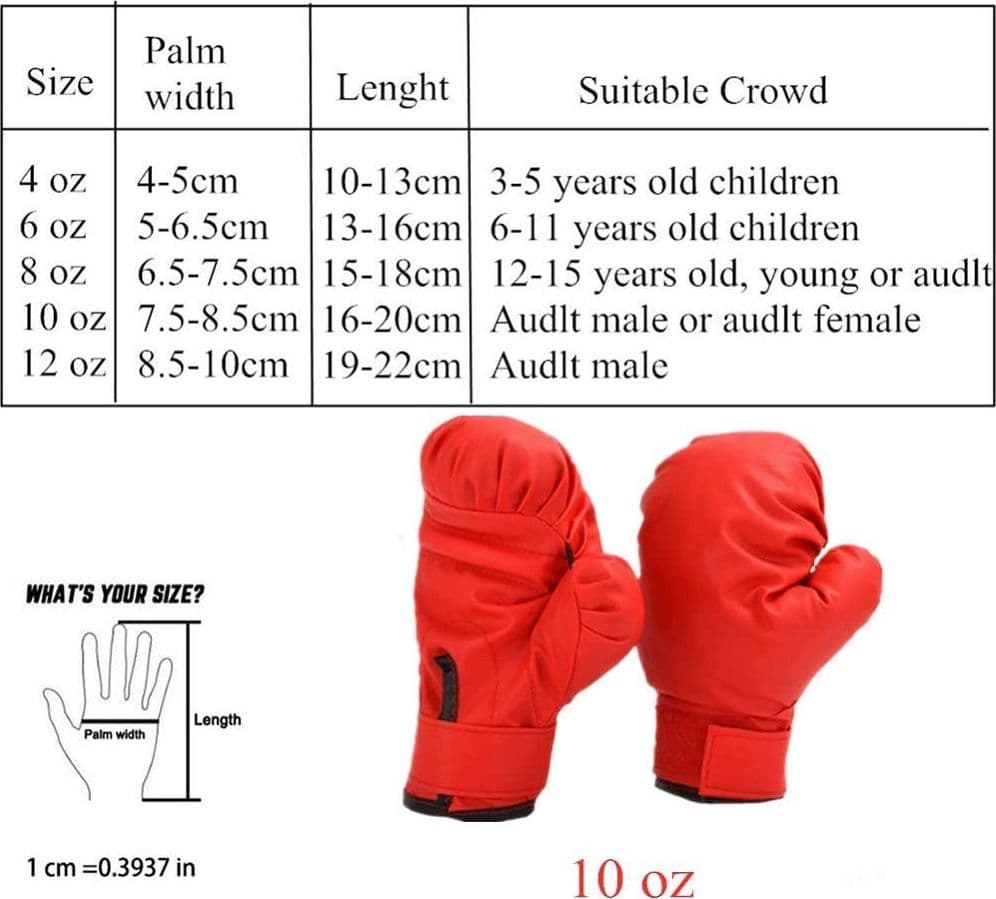 GUANTONI GUANTI DA BOXE BOXING IN PELLE PU KICKBOXING SPARRING GLOVES SACCO XL - 8