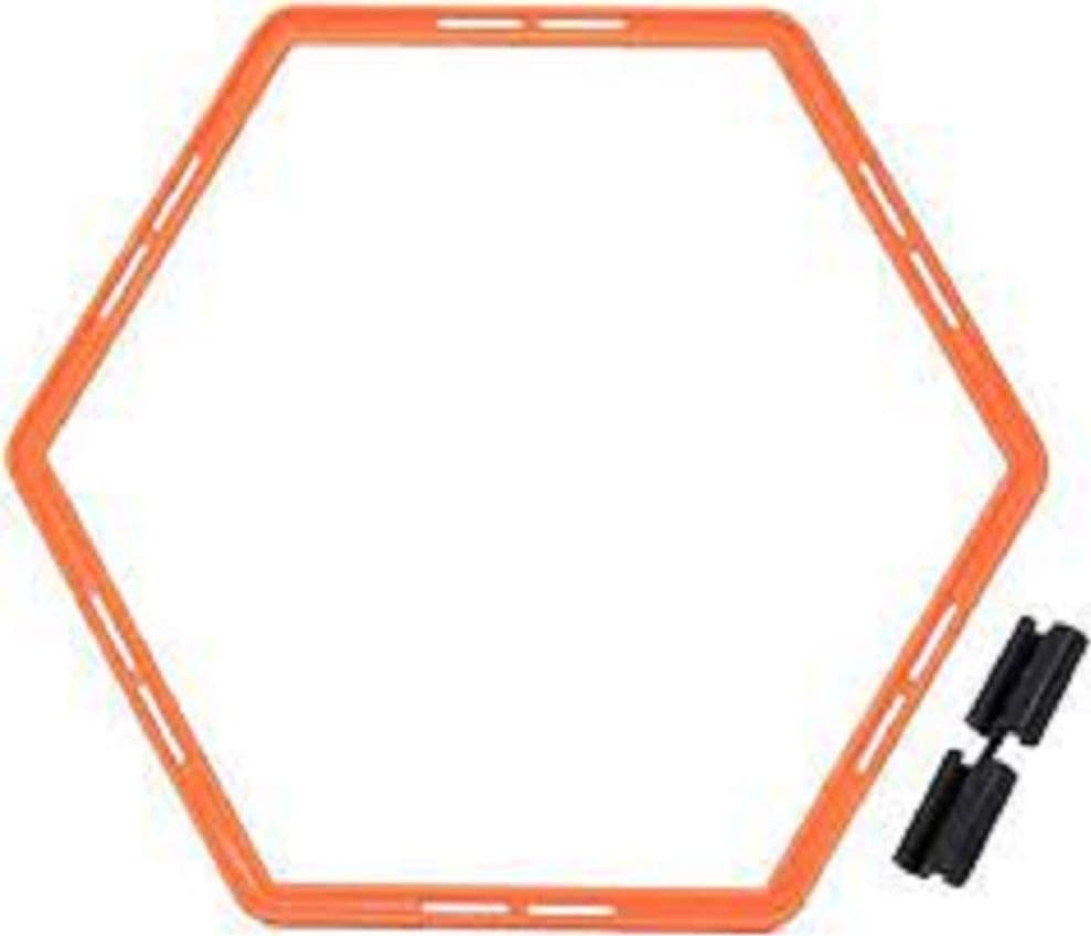 SET 6PZ CERCHI PIATTI ALLENAMENTO AGILITÀ ESAGONALE PER CALCIO FITNESS DA 50CM - 5