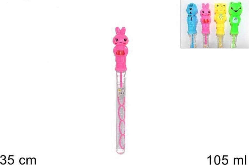 SET 2PZ BOLLE SAPONE 105 ML SPADA FORMA ANIMALI GIOCO DIVERTIMENTO BAMBINI 35 CM