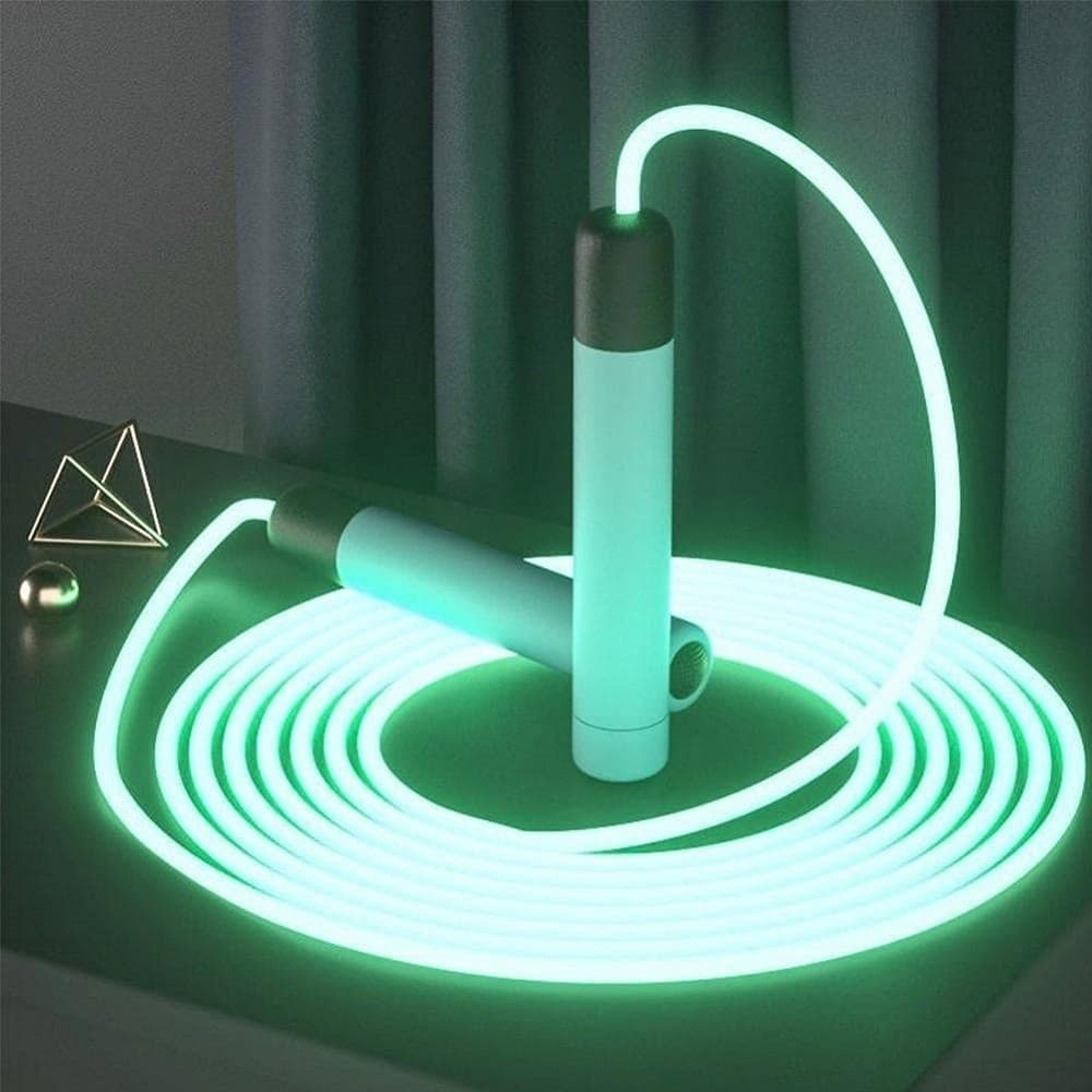 CORDA PER SALTARE INCANDESCENTI REGOLABILI LED FITNESS ESERCIZIO ALLENAMENTO SPORT - 10