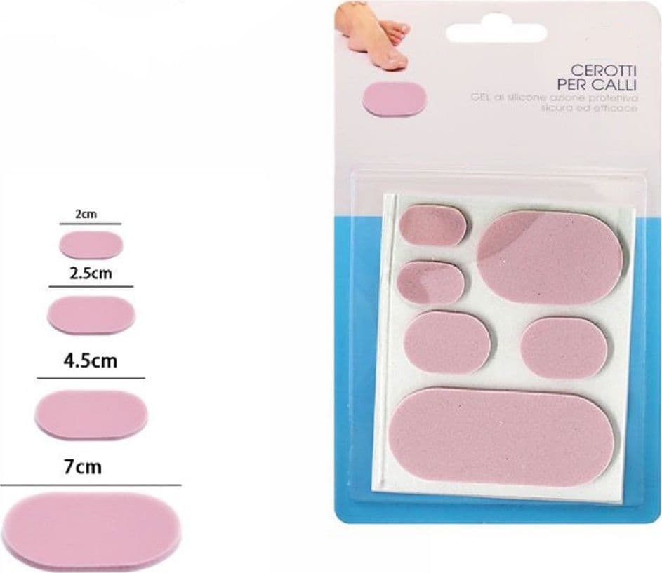 CONFEZIONE 6PZ CEROTTI MISTI PER CALLI PROTEZIONE CURA PIEDI 53494A GEL SILICONE
