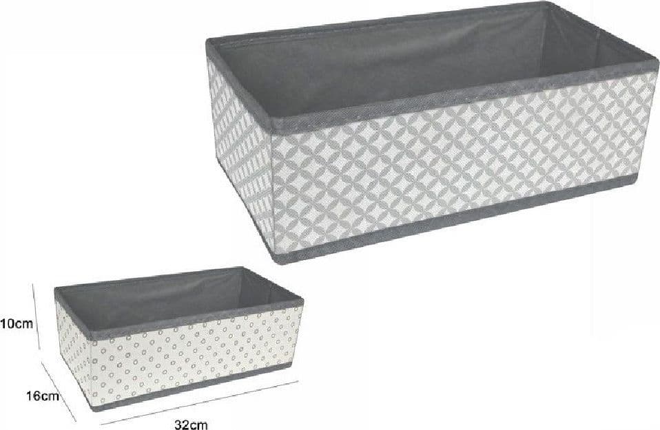 SCATOLA SALVASPAZIO PORTATUTTO CONTENITORE ARMADIO ORGANIZER 32X16X10CM 53031A - 2