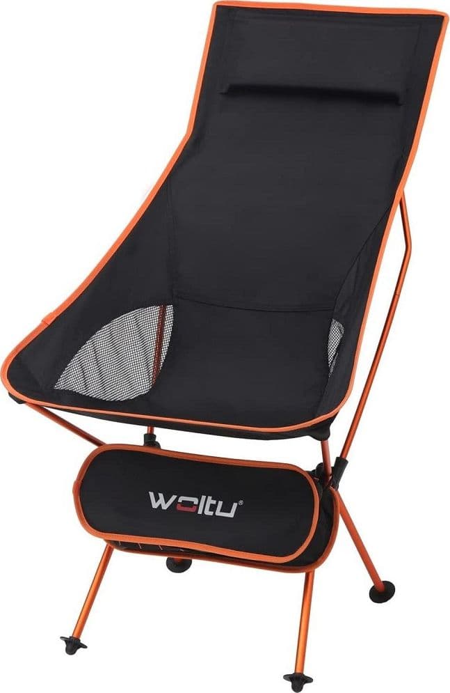 SEDIA PIEGHEVOLE DA CAMPEGGIO PESCA IMPERMEABILE PORTATILE CARICO 140KG TESSUTO - 20