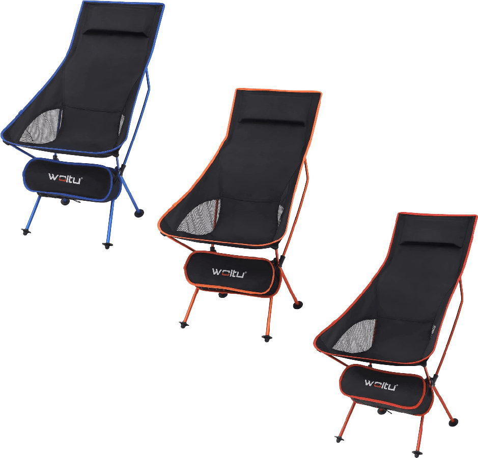 SEDIA PIEGHEVOLE DA CAMPEGGIO PESCA IMPERMEABILE PORTATILE CARICO 140KG TESSUTO