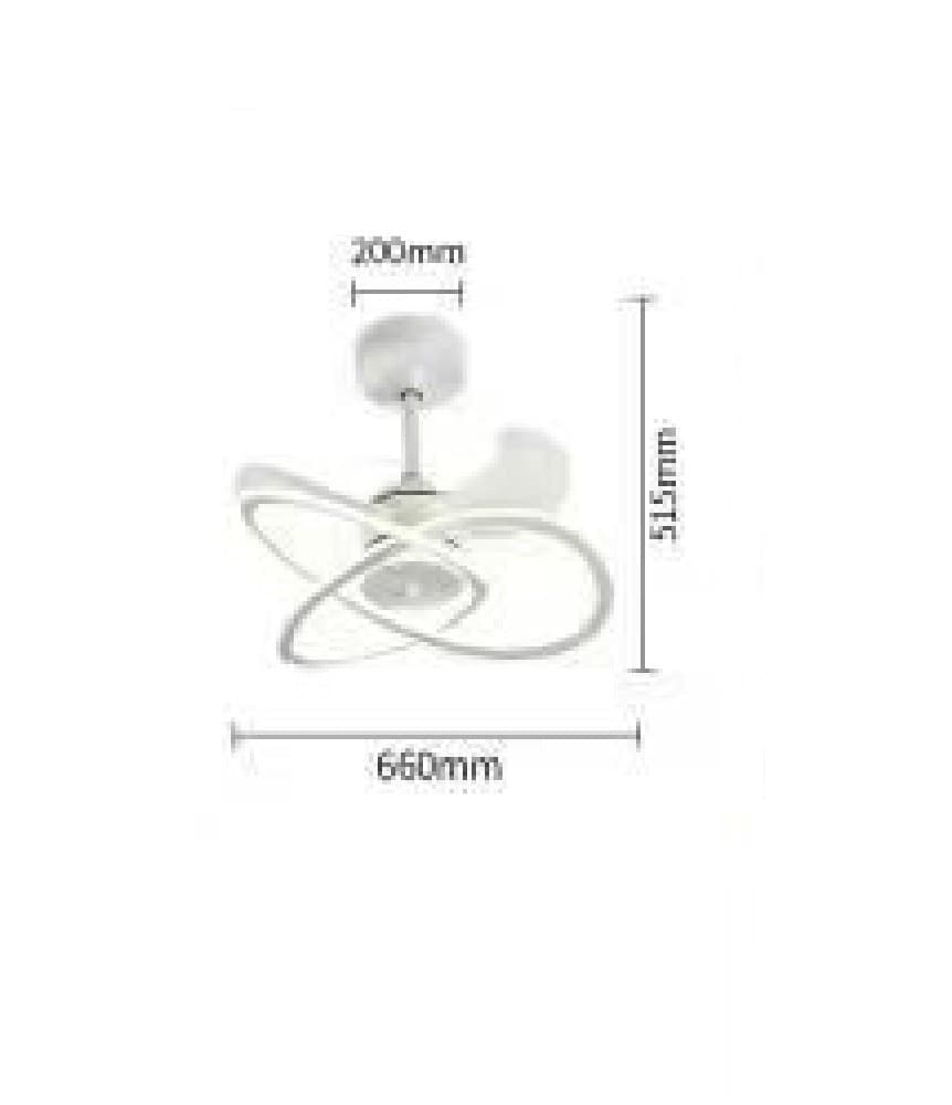 LAMPADARIO MODERNO LED AD INTRECCIO CON VENTILATORE A SOFFITTO DIMMERABILE 60005 - 2