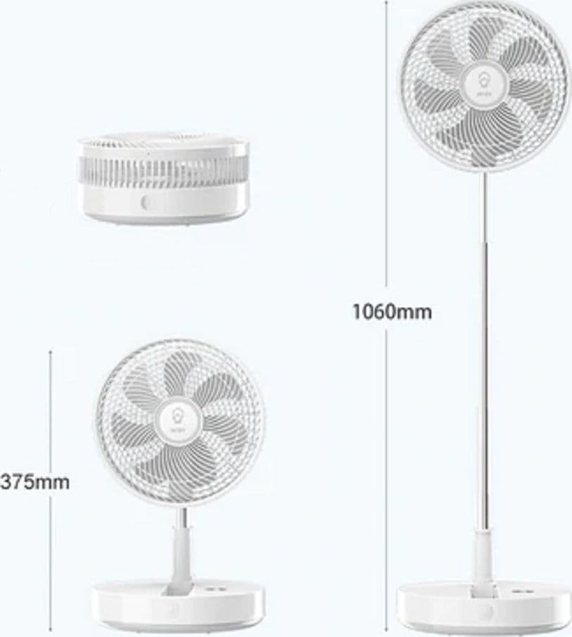 VENTILATORE PORTATILE CON BATTERIA RICARICABILE P30 DESIGN PIEGHEVOLE SALVASPAZIO - 8