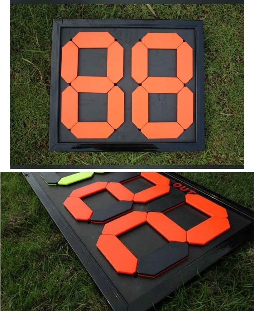 TABELLONE PER SOSTITUZIONE MANUALE PORTATILE ARBITRO PARTITA CALCIO DISPLAY - 7