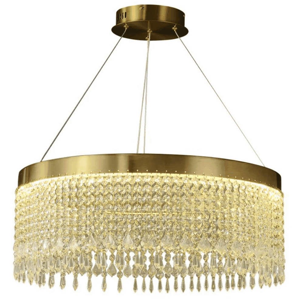 LAMPADARIO LED SOSPENSIONE ROTONDO CON CRISTALLI IN ACRILICO CONTEMPORANEO LP-28 - 2