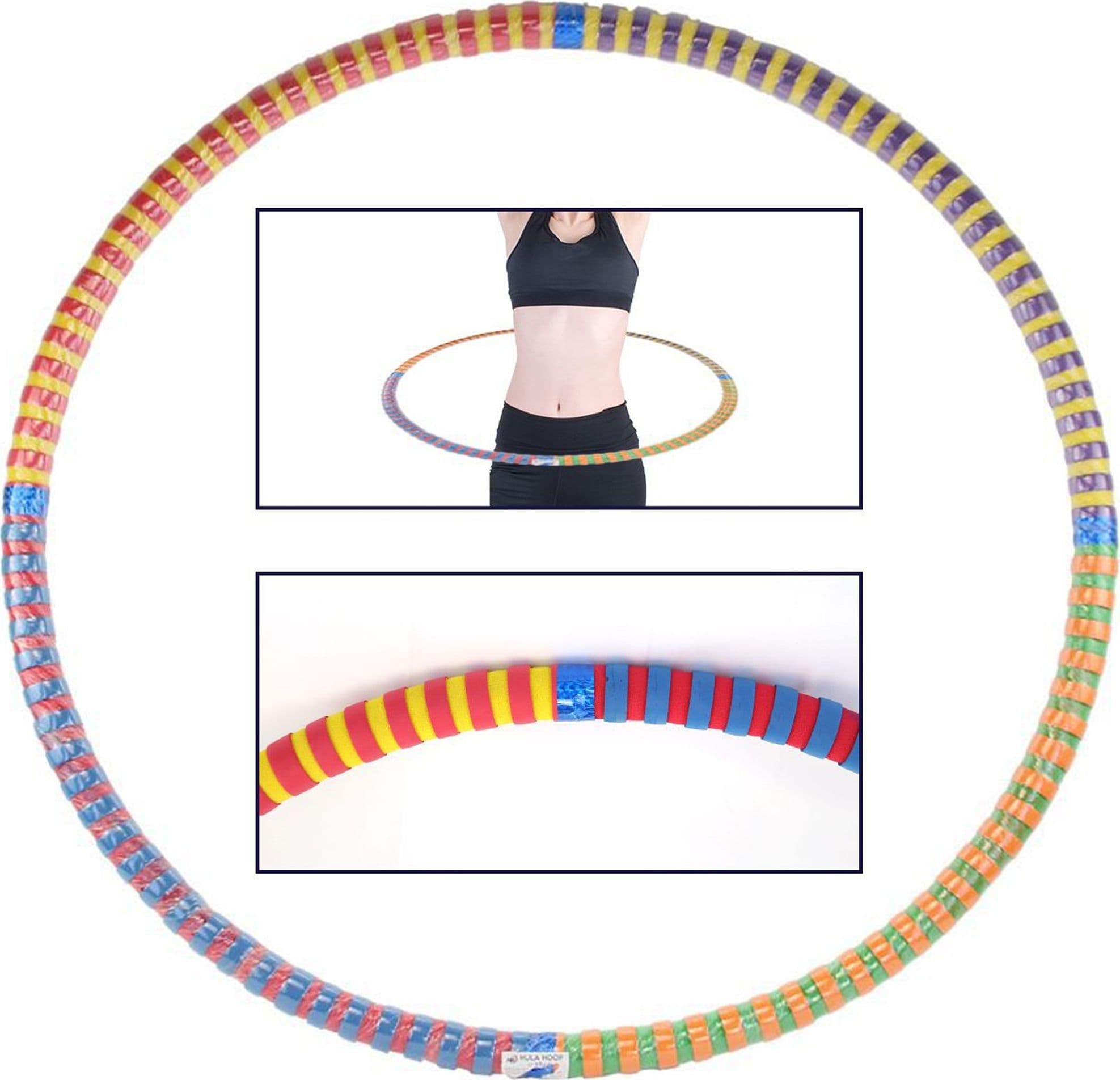 HULA HOOP CERCHIO ANELLO GINNICO GINNASTICA SPORT BAMBINI COLORI RANDOM 85CM