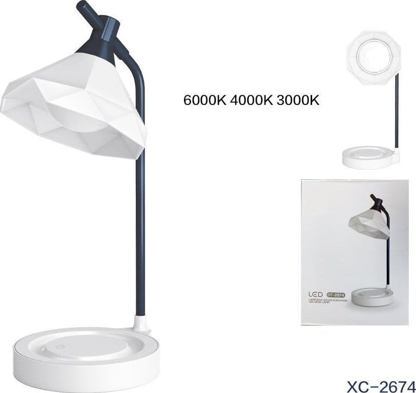 LAMPADA DA SCRIVANIA LED DIMMERABILE TOUCH DESIGN GEOMETRICO PIEGHEVOLE DT-2674