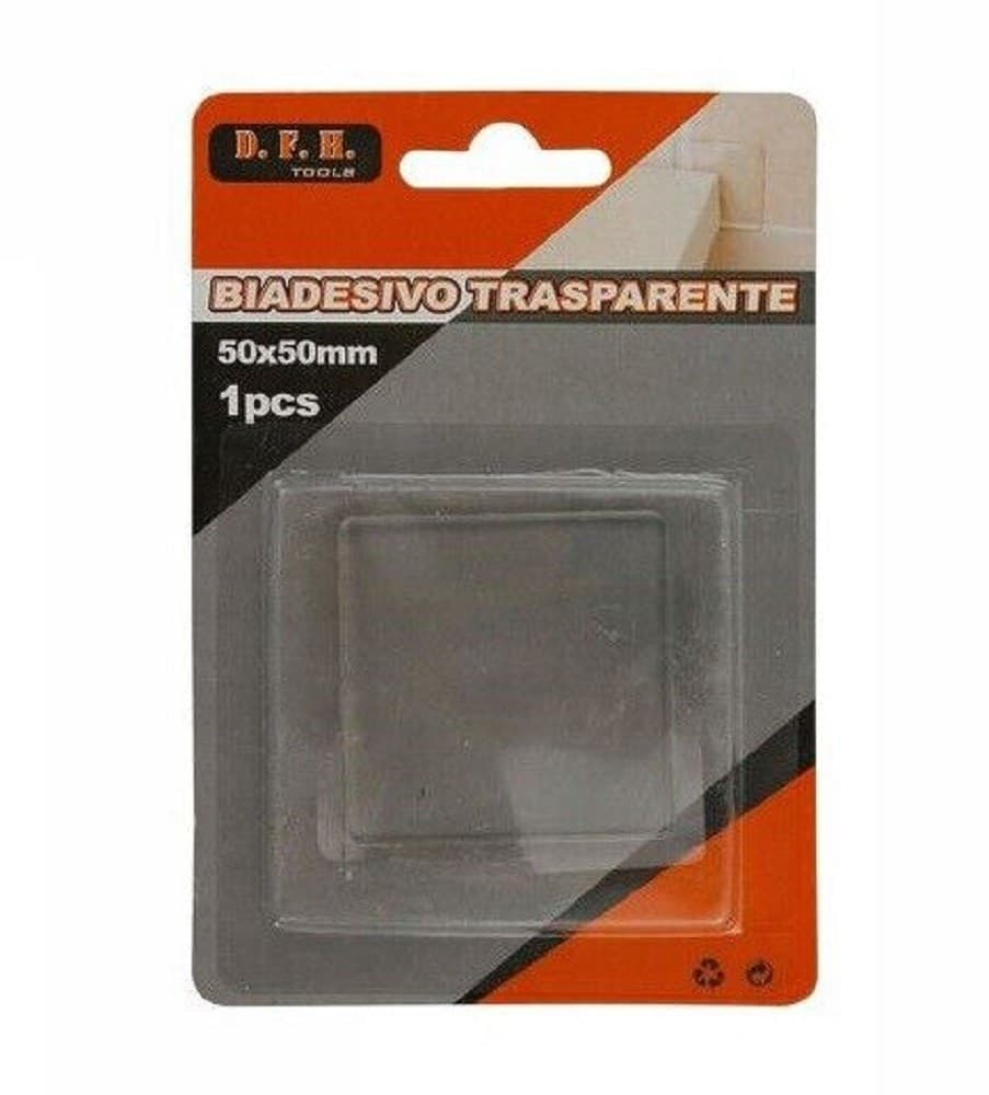 GOMMINO BIADESIVO TRASPARENTE QUADRATO PROTEZIONE CASA PAVIMENTI 50 X 50MM 66105 - 2