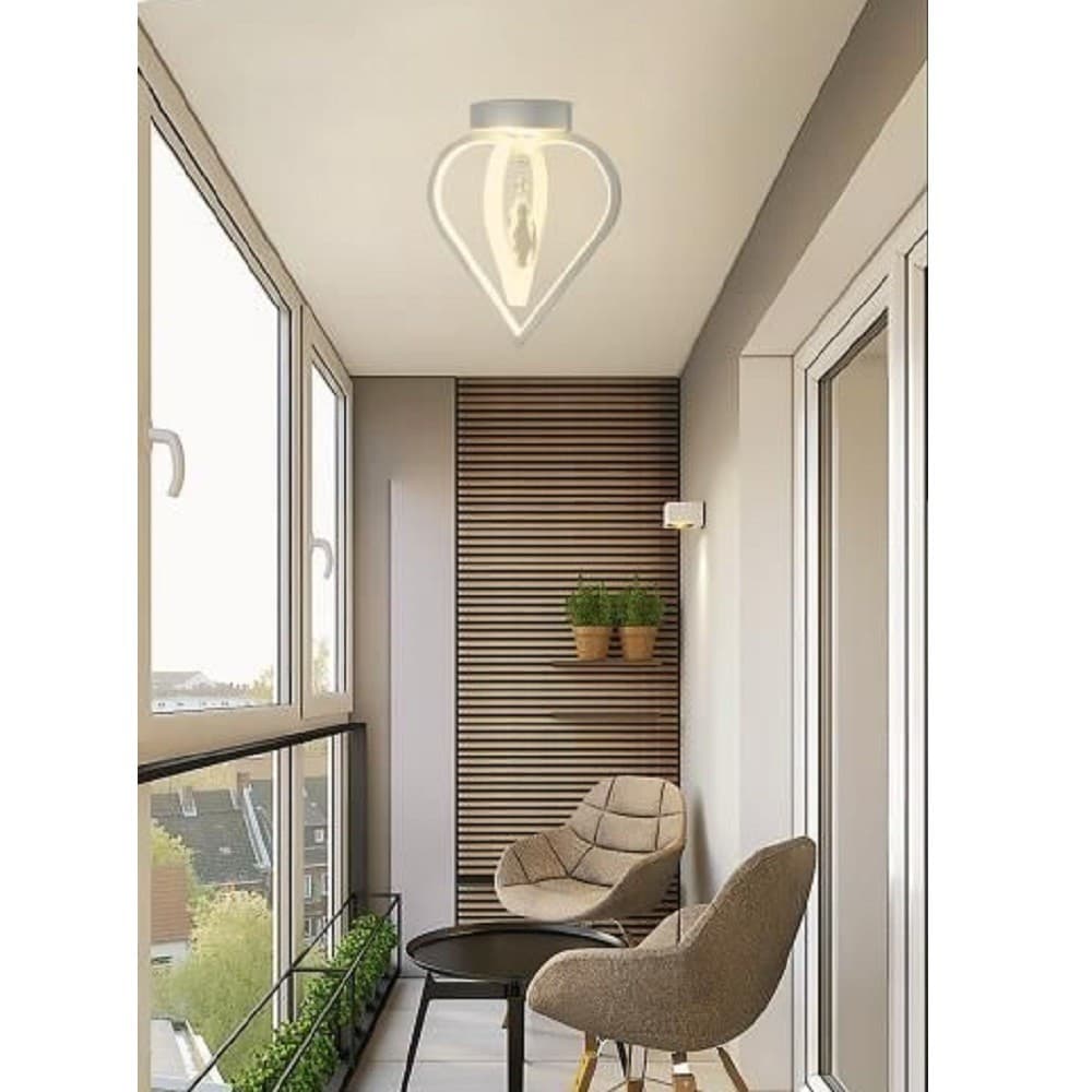LAMPADARIO PLAFONIERA A SOFFITTO 2 CUORI PENDENTE LUCE 6500K 4000K 3000K PN-01B - 6