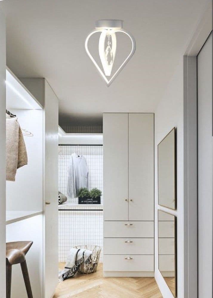 LAMPADARIO PLAFONIERA A SOFFITTO 2 CUORI PENDENTE LUCE 6500K 4000K 3000K PN-01B – Bianco Freddo – TrAdE Shop Traesio –