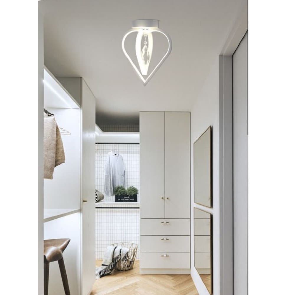 LAMPADARIO PLAFONIERA A SOFFITTO 2 CUORI PENDENTE LUCE 6500K 4000K 3000K PN-01B - 8