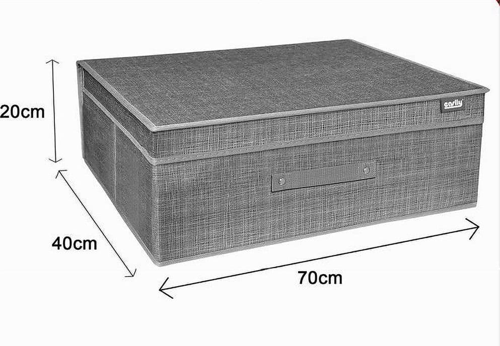 BOX SCATOLA SALVASPAZIO PORTATUTTO CONTENITORE ORGANIZER 70 X 40 X 20 CM 69697 - 3