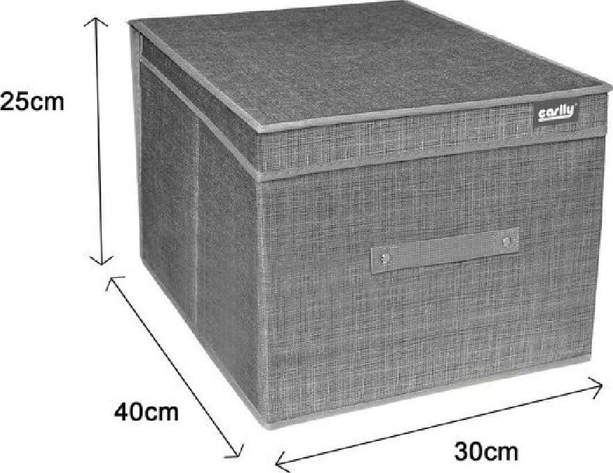 BOX SCATOLA SALVASPAZIO PORTATUTTO CONTENITORE ORGANIZER 25 X 40 X 30 CM 69694 - 4