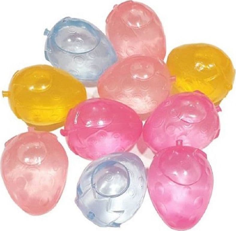 SET 10PZ CUBETTI GHIACCIO FINTO COLORATI FREEZER COCKTAIL RIUTILIZZABILI FRAGOLA - 2