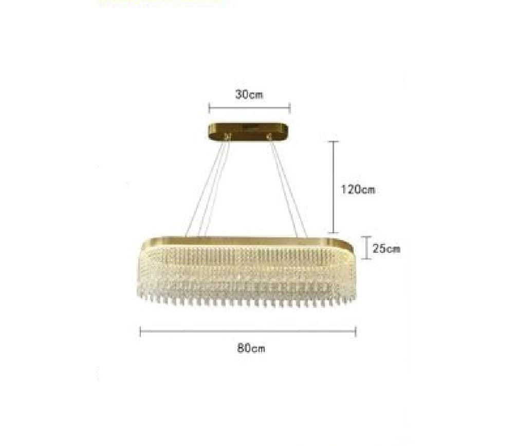 LAMPADARIO LED SOFFITTO SOSPENSIONE CONTEMPORANEO CRISTALLI OVALE DORATO LP-29 - 2