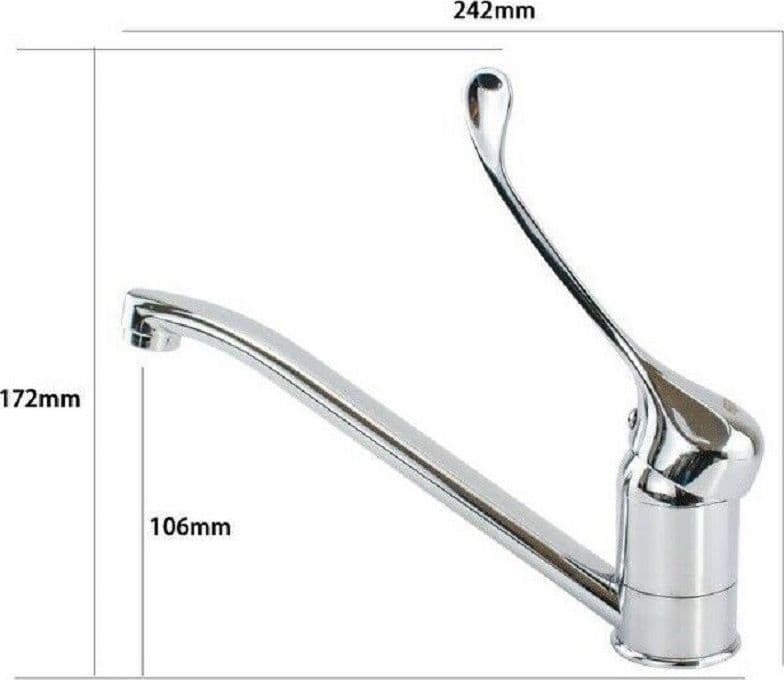 MISCELATORE RUBINETTO PER CUCINA LAVANDINO LAVELLO OTTONE CROMATO CLINICA 69206 - 3