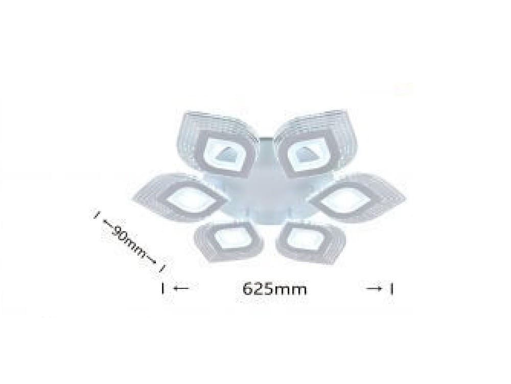 LAMPADARIO PLAFONIERA MODERNA SOFFITTO LUCE FREDDA 6500K NATURALE 4000K 55W C27B - 4