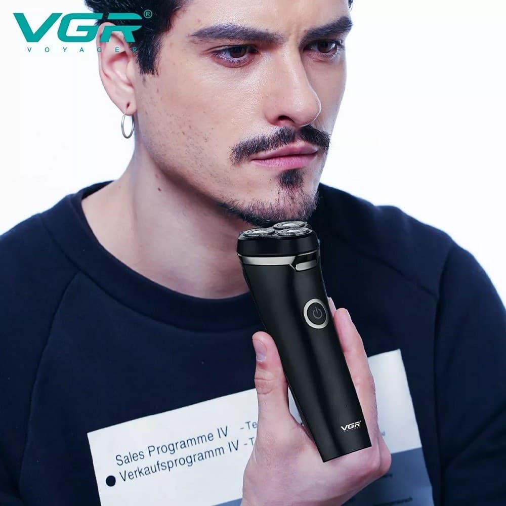 VGR V-319 Rasoio Professionale 3D Rotary Shaver Barber Impermeabile USB - 7