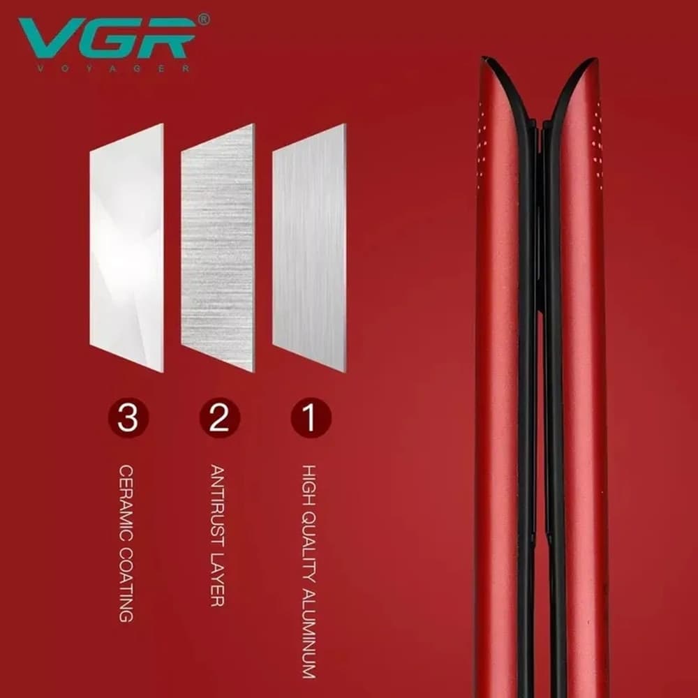 VGR V-566 Piastra Capelli Professionale Display LED Parrucchiere Styling - 13