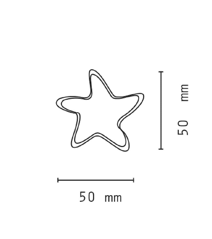 SET 4 PEZZI MINI TORCIA LED PORTACHIAVI A FORMA DI STELLA TASCABILE 50MM DT-2145 - 5