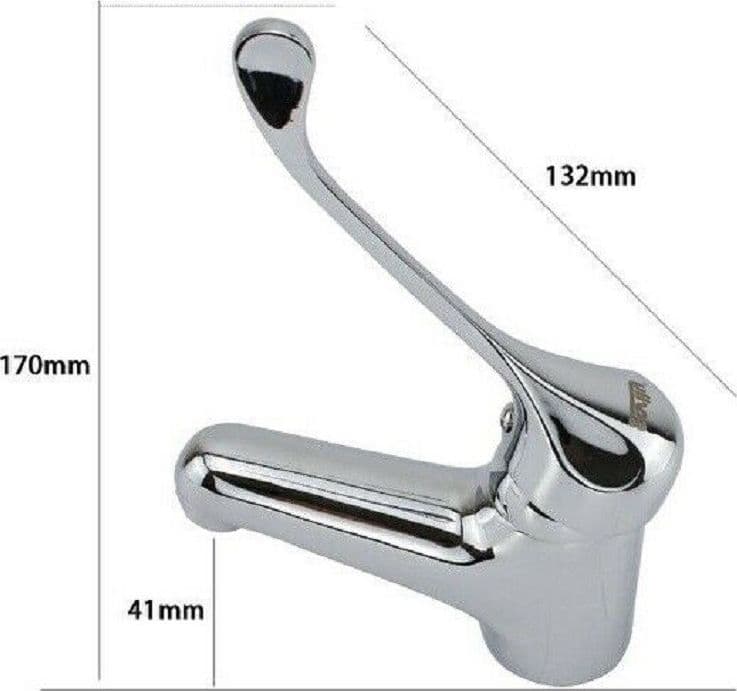 MISCELATORE RUBINETTO BAGNO PER LAVANDINO LAVABO OTTONE CROMATO CLINICA 69205 - 3