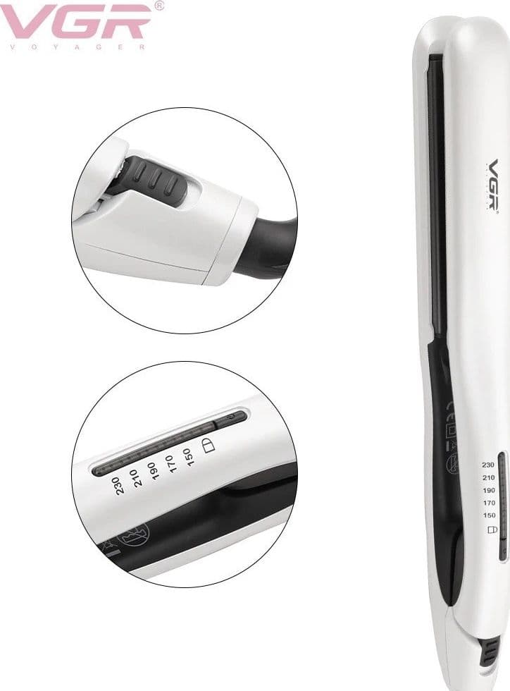 PIASTRA CAPELLI LISCI 50W PROFESSIONALE RIVESTITA IN CERAMICA DISPLAY LCD V-552 - 20
