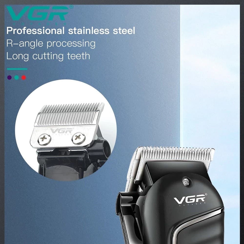 Tagliacapelli Professionale VGR V-683 | Clipper Barber Rasoio Regolabarba - 7