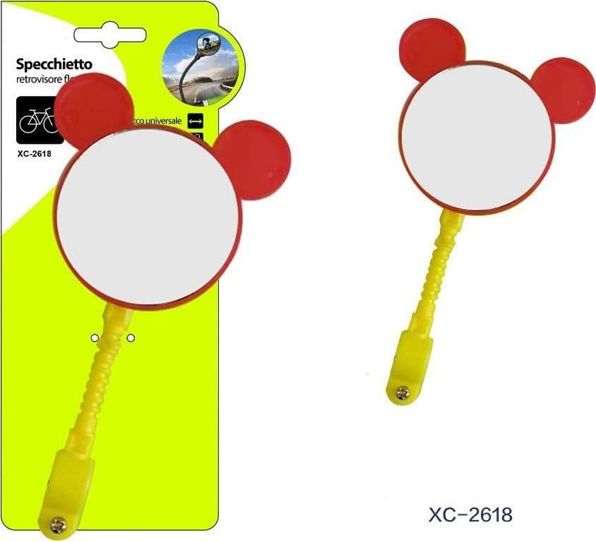 SPECCHIETTO RETROVISORE FLESSIBILE CON ORECCHIE UNIVERSALE PER BICICLETTA XC2618