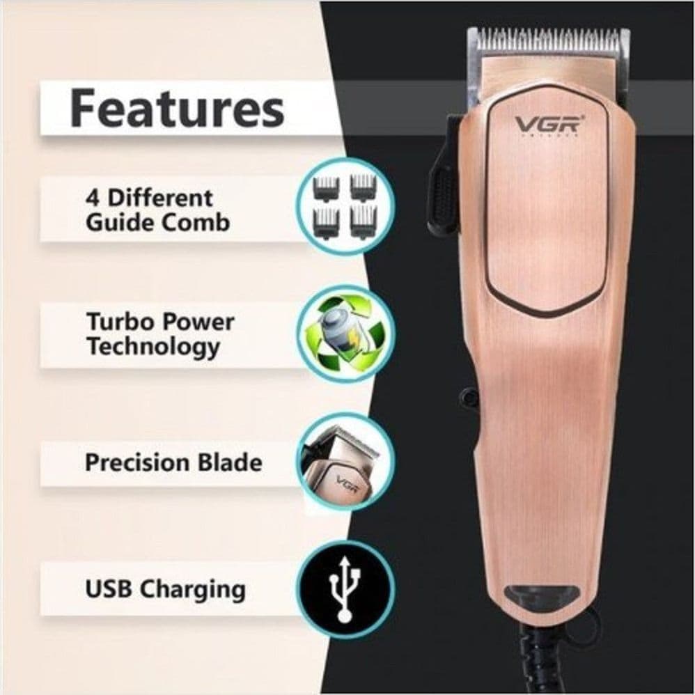 TAGLIACAPELLI PROFESSIONALE CON FILO TRIMMER PER UOMO ELETTRICO CLIPPERS V-131 - 13