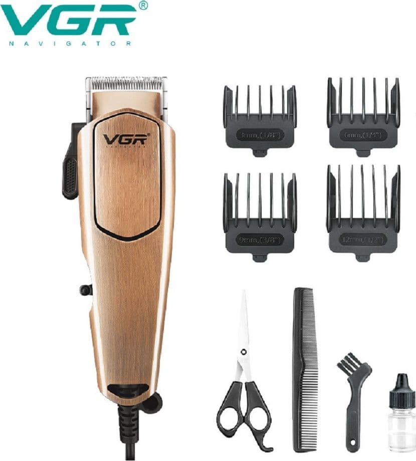 TAGLIACAPELLI PROFESSIONALE CON FILO TRIMMER PER UOMO ELETTRICO CLIPPERS V-131 - 19