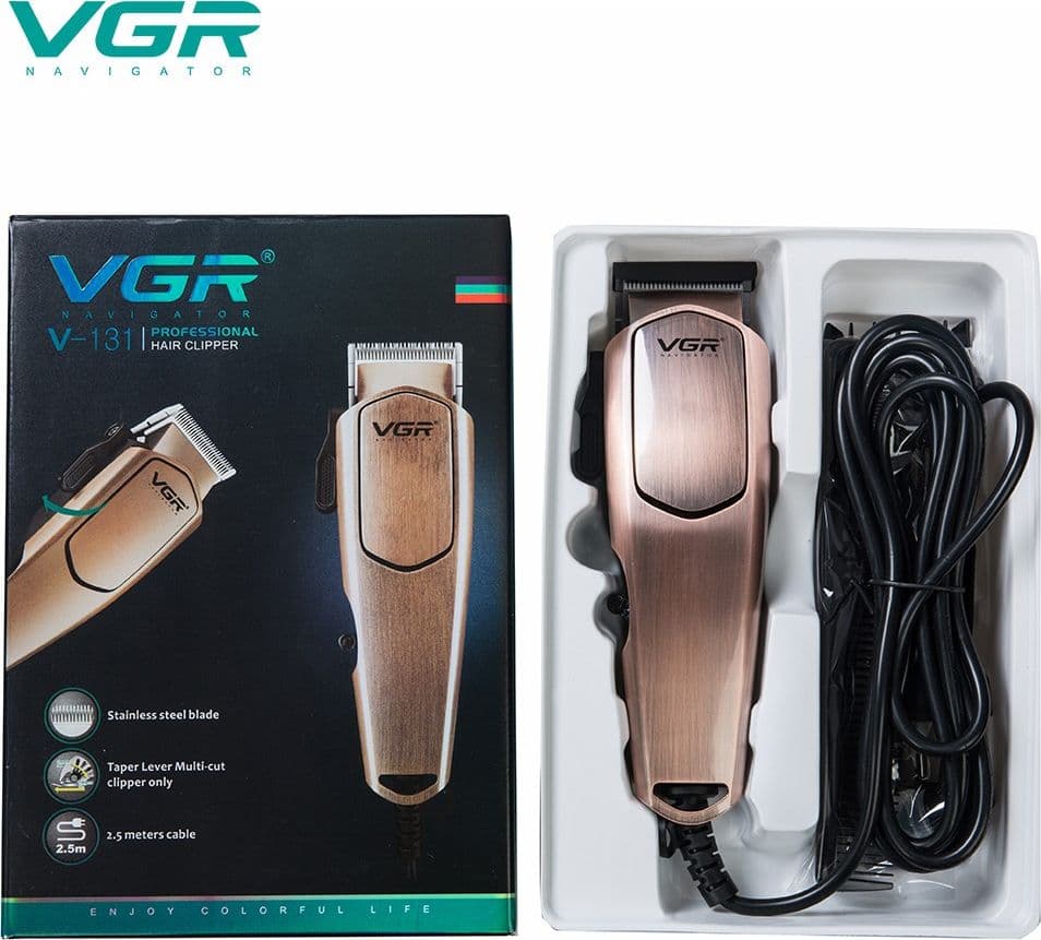 TAGLIACAPELLI PROFESSIONALE CON FILO TRIMMER PER UOMO ELETTRICO CLIPPERS V-131 - 10