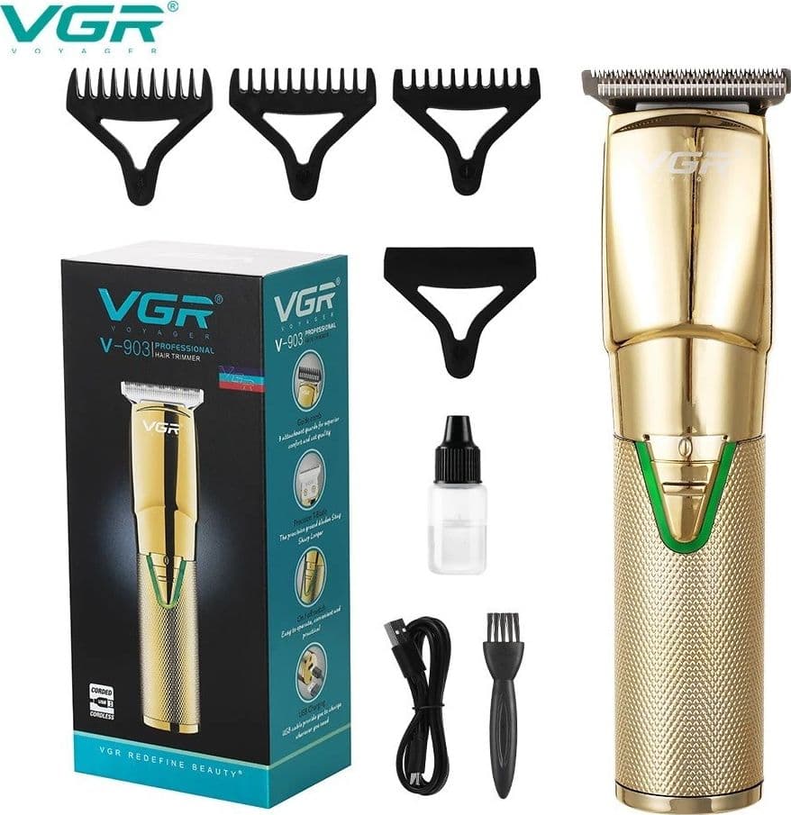 TAGLIACAPELLI PROFESSIONALE RICARICABILE ELETTRICO SENZA FILI REGOLABARBA V-903 - 21