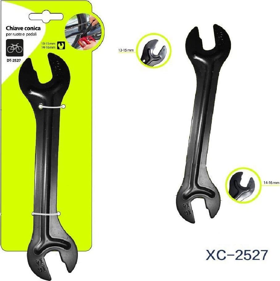 CHIAVE A CONO CONICA PER RUOTA PEDALE BICICLETTA BICI 13-15MM E 14-16MM XC-2527
