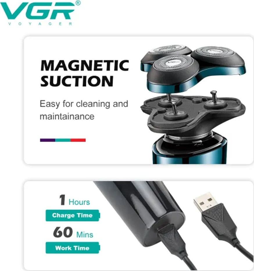 Tagliacapelli e Rasoio Professionale VGR V-311 – Shaver Barber di Precisione - 7