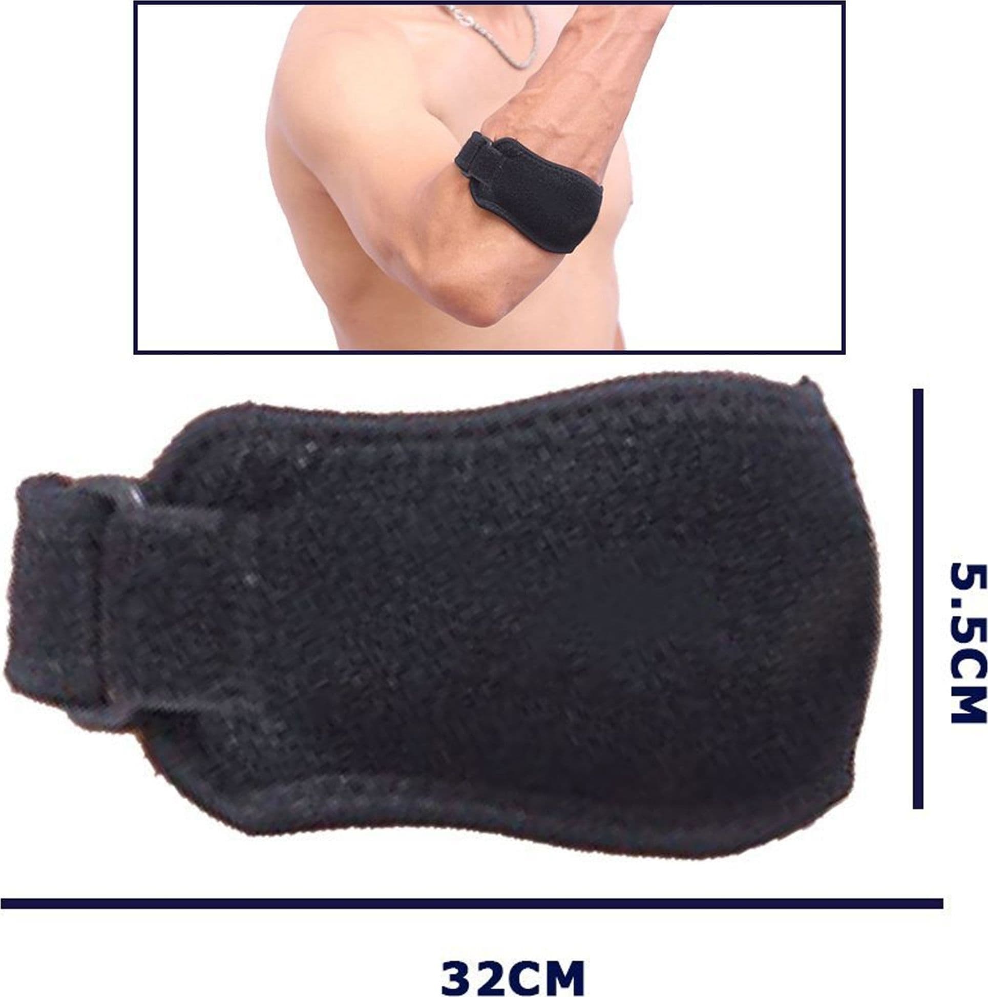COPPIA PROTEZIONE AVAMBRACCIO FASCIA ELASTICA PER DISTORSIONE CHIUSURA A STRAPPO