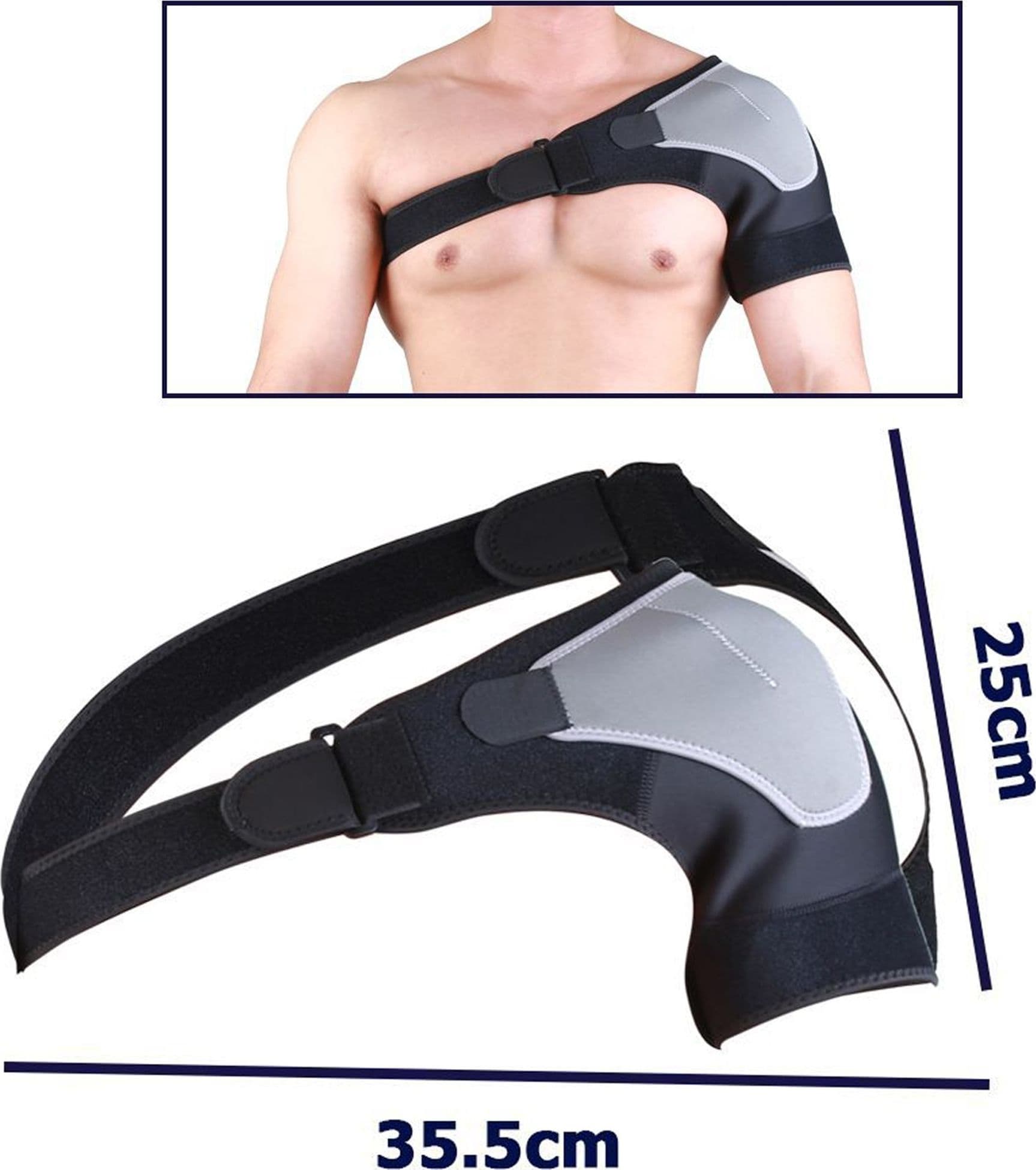 TUTORE REGOLABILE A STRAPPO PER SPALLA FASCIA SOSTEGNO CORRETTIVA SCHIENA SPORT