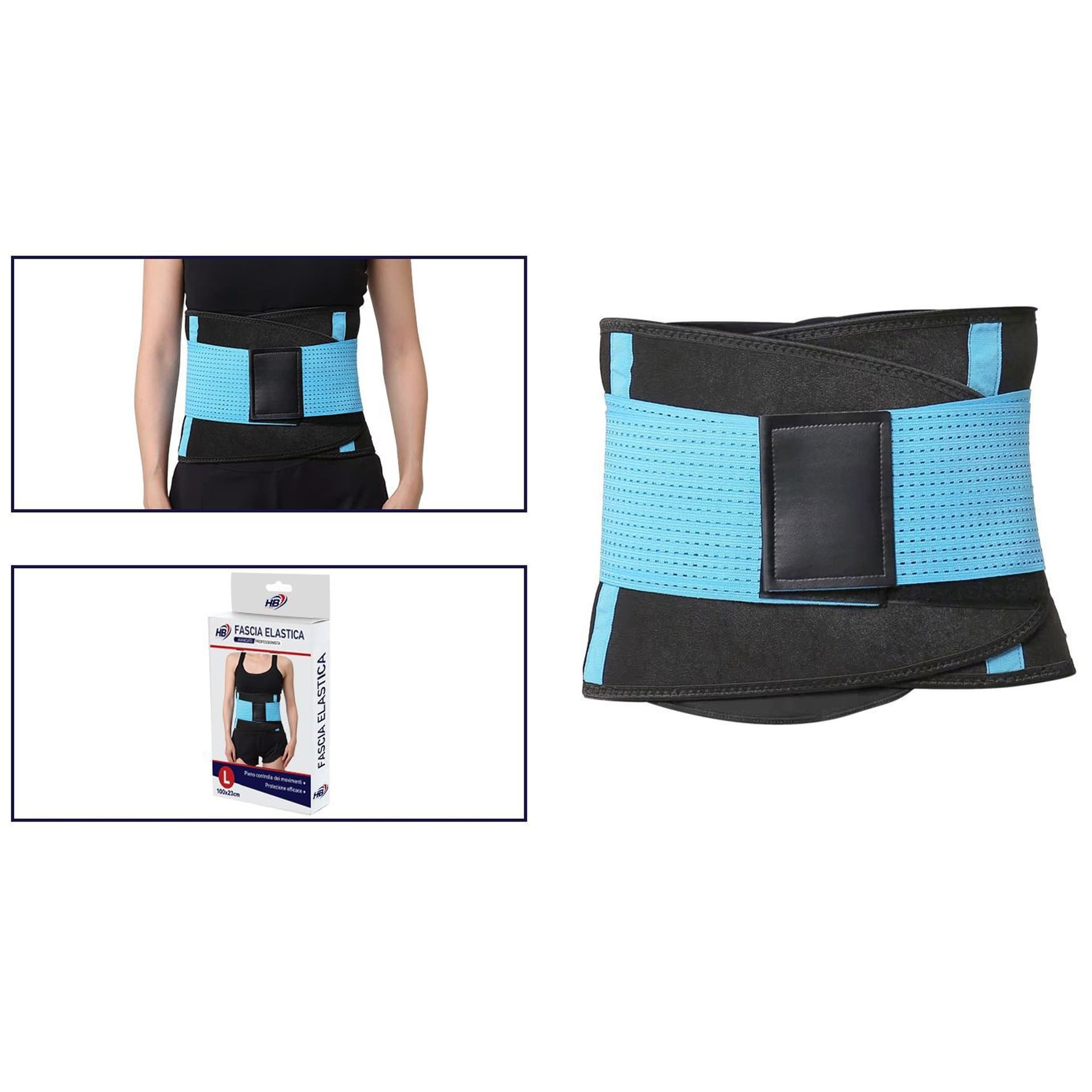 FASCIA LOMBARE SUPPORTO PER LA SCHIENA CINTURA DI SOSTEGNO TRAINER PANCIA UNISEX - 10