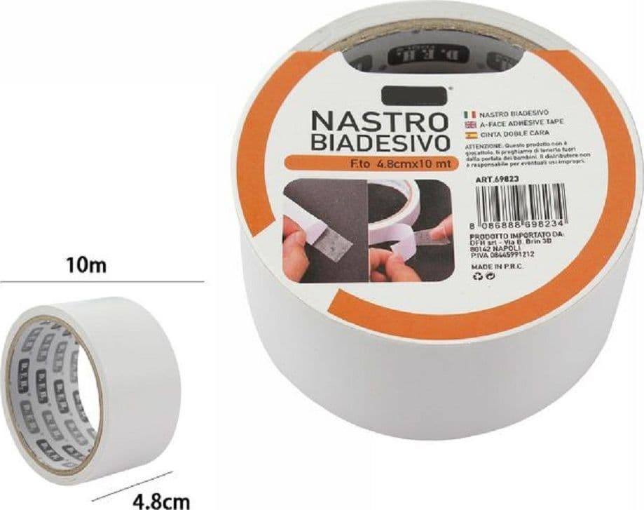 NASTRO BIADESIVO ROTOLO NASTRI SUPER RESISTENTE 4.8 CM X 10 METRI 69823