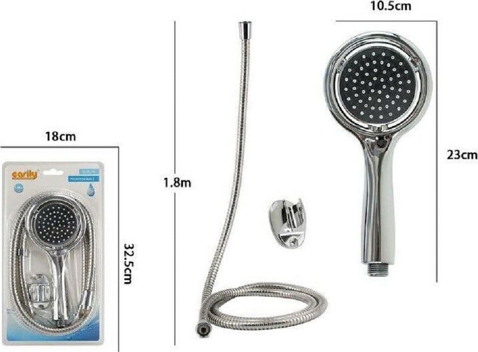 KIT DOCCETTA DOCCINO TONDO SOFFIONE DOCCIA CON LACCIO 1,8 MT STAFFA BAGNO 59169 - 2