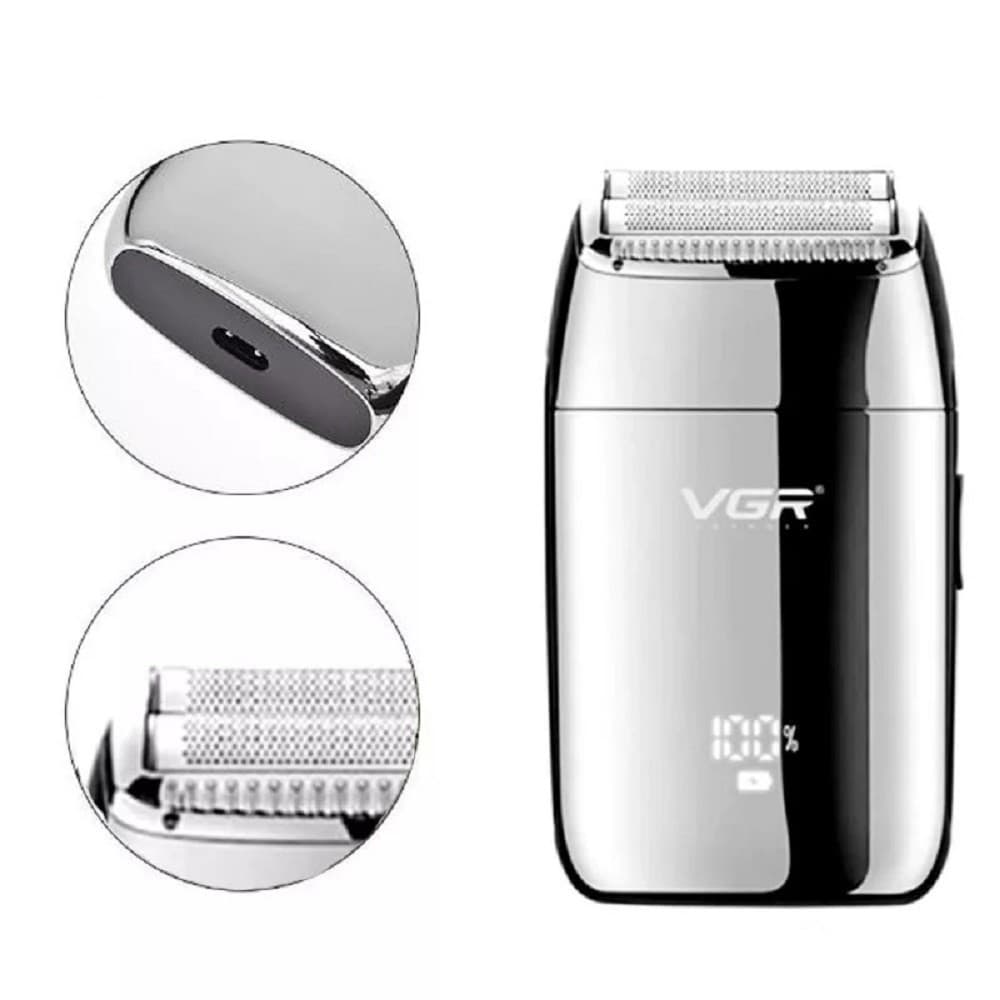 Rasoio Professionale Foil Shaver VGR V-399 Doppia Testina Barber Shaver - 13