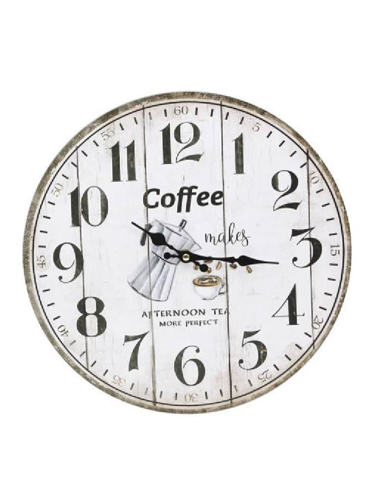 OROLOGIO DA PARETE MURO IN LEGNO ANALOGICO DECORATO CUCINA STANZA CASA 218691 - 3