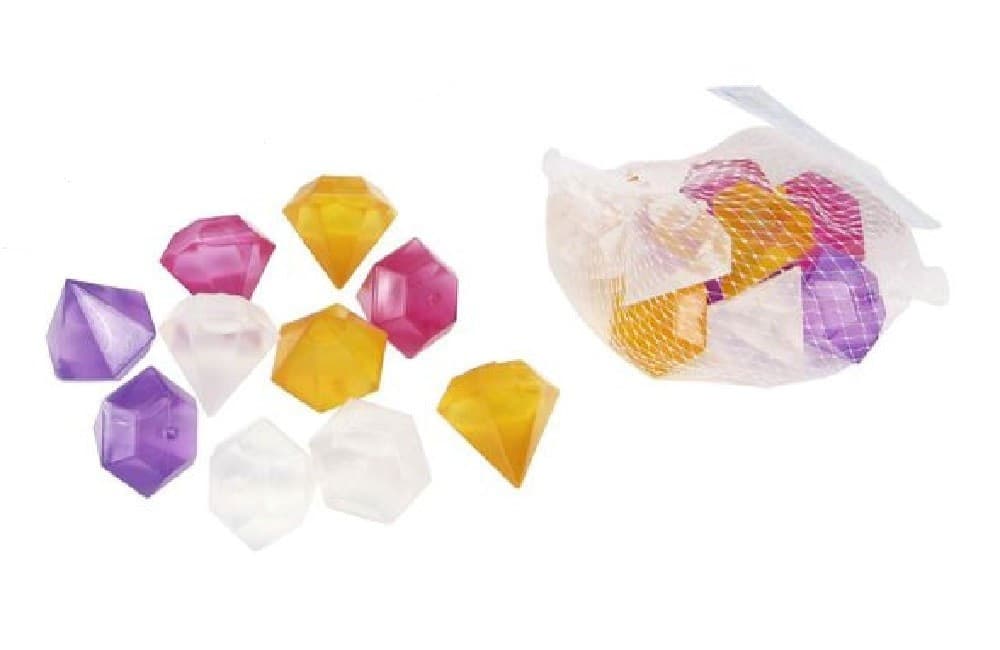SET 10 CUBETTI GHIACCIO COLORATI FREEZER COCKTAIL RIUTILIZZABILI FORMA DIAMANTI - 2