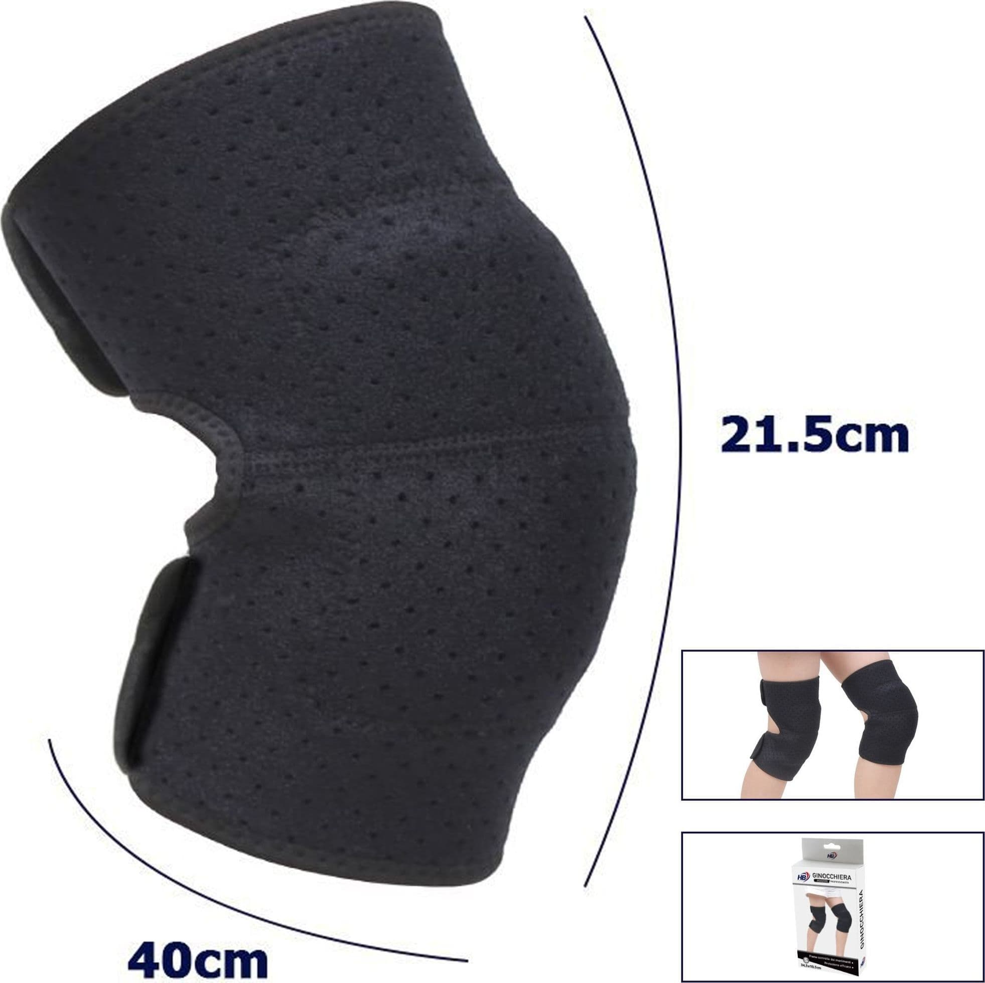 COPPIA GINOCCHIERE FASCIA TUTORE ANALLERGICA LAVABILE PER BAMBINI COLORE NERO M